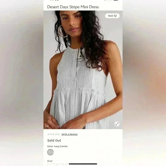 Free People Desert Days Stripe Mini Dress SOLD OUT @FP 🙌🏻✨⏰💭🤝⌛️ sailor chic - Picture 11 of 16